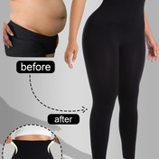 Resim Kadınlar için Yüksek Bel Karın Kontrolü Yoga Pantolonu - Fitness ve Günlük Giyim için Zayıflatan Siyah Tayt, Tüm Gün Konfor için Esnek ve Destekleyici Tasarım 