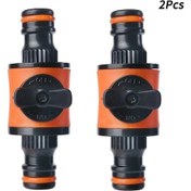 Resim Xuweiwei 2 Adet Plastik Bahçe Hortumu Vana Bağlantı Parçası Çift Yönlü Evrensel Diş 