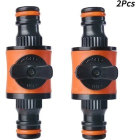 Resim Xuweiwei 2 Adet Plastik Bahçe Hortumu Vana Bağlantı Parçası Çift Yönlü Evrensel Diş 