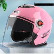 Resim Unisex Çift Vizörlü Modüler Motosiklet Kaskı Pembe 