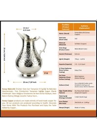 Resim Ağır İşlemeli Keski Bakır Sürahi 