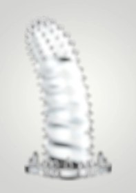 Resim xShopum Klitoral Uyarıcılı Tırtıklı Şeffaf Penis Kılıfı 