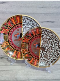 Resim Fermato 12 Parça 6 Kişilik Porselen Pasta Ve Servis Tabağı Seti Winston Serisi Çok Renkli 