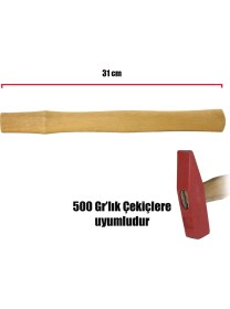 Resim BADEM10 Çekiç Sapı 500 gr Ergonomik Ahşap Sap 31 cm 