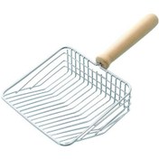 Resim Soulader Kedi Kumu Küreği Paslanmaz Metal Tırmık Ahşap Tutamak Evcil Hayvan Aksesuarları 