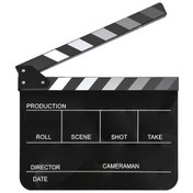 Resim Siyah Akrilik Film Klapboard - İngilizce Model 3 - Sinema Ve Video Çekimleri İçin 
