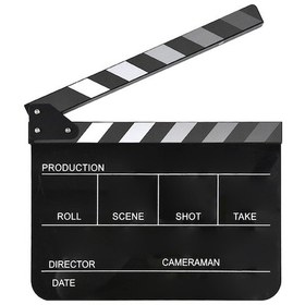 Resim Siyah Akrilik Film Klapboard - İngilizce Model 3 - Sinema Ve Video Çekimleri İçin 