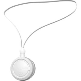 Resim Taşınabilir Boyun Fan Bladess Boyun Fan 3 Hız USB Şarj Giyilebilir Fan Ayarlanabilir 360 Derece Dönen Beyaz (Yurt Dışından) 