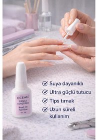 Resim Fırçalı Tırnak Yapıştırıcı 10 G - Brush On Nail Glue 2 Adet 