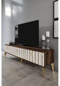 Resim 180 CM DUBAİ MDF MEBRAN KAPAK EKRU CEVİZ 