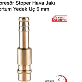 Resim Kompresör Stoper Hava Jakı Hortum Yedek Uç 6 MM 