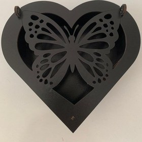 Resim Kelebek Logolu Ahşap Takı Kutusu 