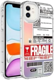 Resim PSR aksesuar NO5 Kamera Korumalı Renkli Desenli Sert Silikon Zore Korn Kılıf-NO5 iPhone 12 ile uyumlu 