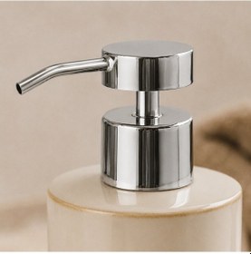 Resim The Voguemaxima Luna Doğal Dokulu Seramik Sıvı Sabunluk Açık Gri 7x16 Cm 