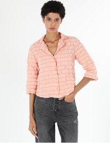 Resim Colin's Regular Fit Shirt Neck Turuncu Kadın Uzun Kol Gömlek CL1058824_Q1.V2_ORA Turuncu 