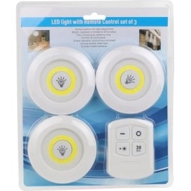 Resim Tas Uzaktan Kumandalı Yapışkanlı 3'lü LED Spot Lamba 