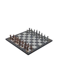 Resim Gifthome Metal Satranç Takımı - Seti Orta İngiliz Antik Gri 
