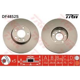 Resim Bmw X5 F15 Ön Fren Diski 2.5D 3.0D Xdrive 