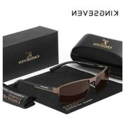 Resim Fastbuy Kıngseven Polarize Kare Sürüş Gözlüğü, Paslanmaz Çelik Çerçeve, Pc Cam, Altın Renk, Erkek Ve Kadın İçin Altın 