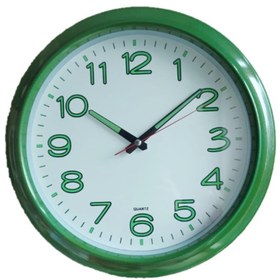 Resim Genel Markalar Time Gold Yeşil Fosforlu Salon Ofis Duvar Saati 35 Cm Metal 