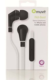 Resim Muvit Flat Beats Mikrofonlu Kulakiçi Stereo Kulaklık, 3.5mm Jack 