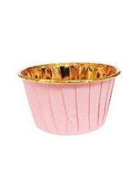 Resim Dolphin Muffin Kağıt Karton Altın Pembe Cupcake Kek Kalıbı Kapsülü Kabı - 25 Adetlik 10 Paket 