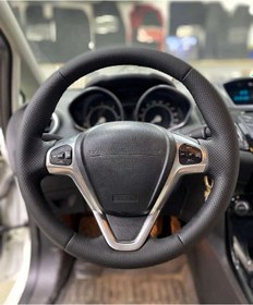 Resim Ford Fiesta Courrier 2008-2017 Araca Özel Direksiyon Kılıfı Açıkl Siyah 