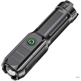 Resim Jewval Led Güçlü Şarj Edilebilir Fener Kamp Işık Flash Işık Led Siyah 