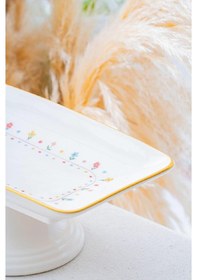 Resim Acar Hca-7731 Livaldi Ayaklı Çikolata Tabağı Bej 