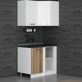 Resim Minar 105CM Köşe Mutfak Dolabı - Beyaz/dore K105-D1 
