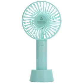 Resim DESİNGSHOP Mini Şarjlı Standlı El Vantilatörü Fanı Soğutucu Vantilatör Turkuaz 