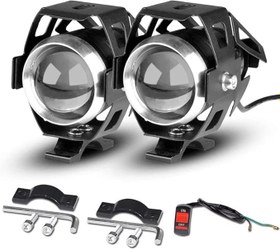 Resim U5 Motosiklet Sis Farı Su Geçirmez 3 Mod'lu ( 2 Adet Led + 1 Anahtar ) 