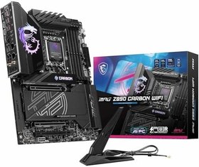 Resim MSI MPG Z890 CARBON WIFI SOKET 1851 DDR5 9200MHZ(OC) USB 20Gbps 5xM.2 2xTB4 HDMI DISPLAY 1x5G 1x 2,5 LAN WIFI 7 ATX 