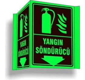 Resim Fosforlu Panoramik Yangın Söndürücü Levhası 