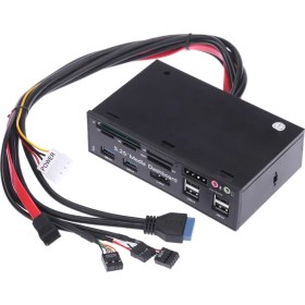 Resim Alfais 5131 5.25 İnç Ön Pnel Usb 2.0 3.0 Esata Kart Okuyuculu Dahili Floppy Disketyuvası 