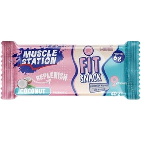 Resim MUSCLE STATİON Protein Bar Hindistan Cevizli 40g 