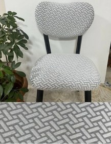 Resim Bohem Sandalye Kılıfı Yeni Model Sandalye Örtüsü Jakarlı Tuğla Desen 1 Adet Açık Gri 