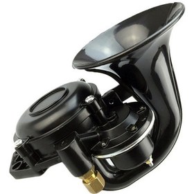 Resim 12v/24v 120db Yüksek Tek Trompet Salyangoz Hava Kornası Siren Su Geçirmez Hoparlör Evrensel Araba Kamyon Otobüs Van İçin 