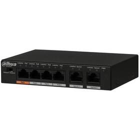 Resim Dahua Pfs3006-4et-60-v2, 4 Port, Megabit, Poe 60w, 2 Port Uplink, Yönetilemez, Masaüstü Switch 35148101 