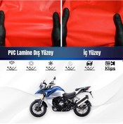 Resim Qj Srt800 X Motosiklet Brandası Su Geçirmez Branda Kırmızı Branda Motor Branda Xxl 