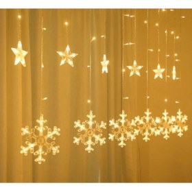 Resim HİDZ Hidz Perde LED Kar Tanesi Dekorlu 