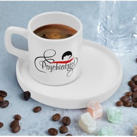 Resim Bk Gift Kişiye Özel Sunum Tabaklı Psikiyatrist Tasarımlı Kahve Fincanı-4, Sevgiliye Hediye, Arkadaşa Hediye, Psikiyatrist Hediye Kobitmeyen137798 Bk G 
