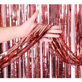 Resim Rose Gold Püsküllü Kapı Perdesi - Parti, Bekarlığa Veda, Doğum Günü 1x2 M Diğer 