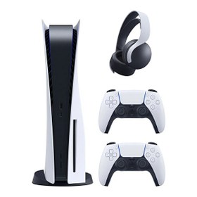 Resim Sony Playstation 5 Diskli Versiyon 825 GB Oyun Konsolu + 2 Dualsense Kol + Pulse 3D Kulaklık (İthalatçı Garantili) 