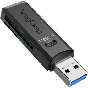Resim Veggieg Usb 3.0 Sd Ve Micro Sd Hafıza Kart Okuyucu Siyah 