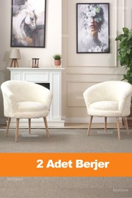 Resim LOVİSSE HOME Milano Berjer Set - 2 Adet, Tekli Koltuk, Ofis, Balkon, Bekleme, Çay Seti, Lobi 