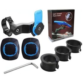 Resim Reedark 4.7-7.2 İnç Motosiklet Telefon Tutucu, Sarsıntıya Dayanıklı Su Geçirmez Abs, 360 Dönebilen Navigasyon Stantı Mavi 143a 