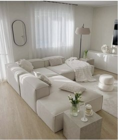 Resim NAYAR HOME DESİGN ROLEX KÖŞE MODÜL KIRIK BEYAZ KETEN 250+250 