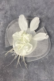 Resim Genel Markalar Gelin Aksesuar Beyaz Ortanca Çiçekli Vualet Parti Ve Nikah Şapkası Saç Aksesuarı – Gelin Aksesuarı 