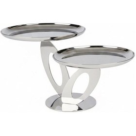 Resim Queen Sılver 2 Li Sunum Tabağı 26x20 Cm Gümüş 